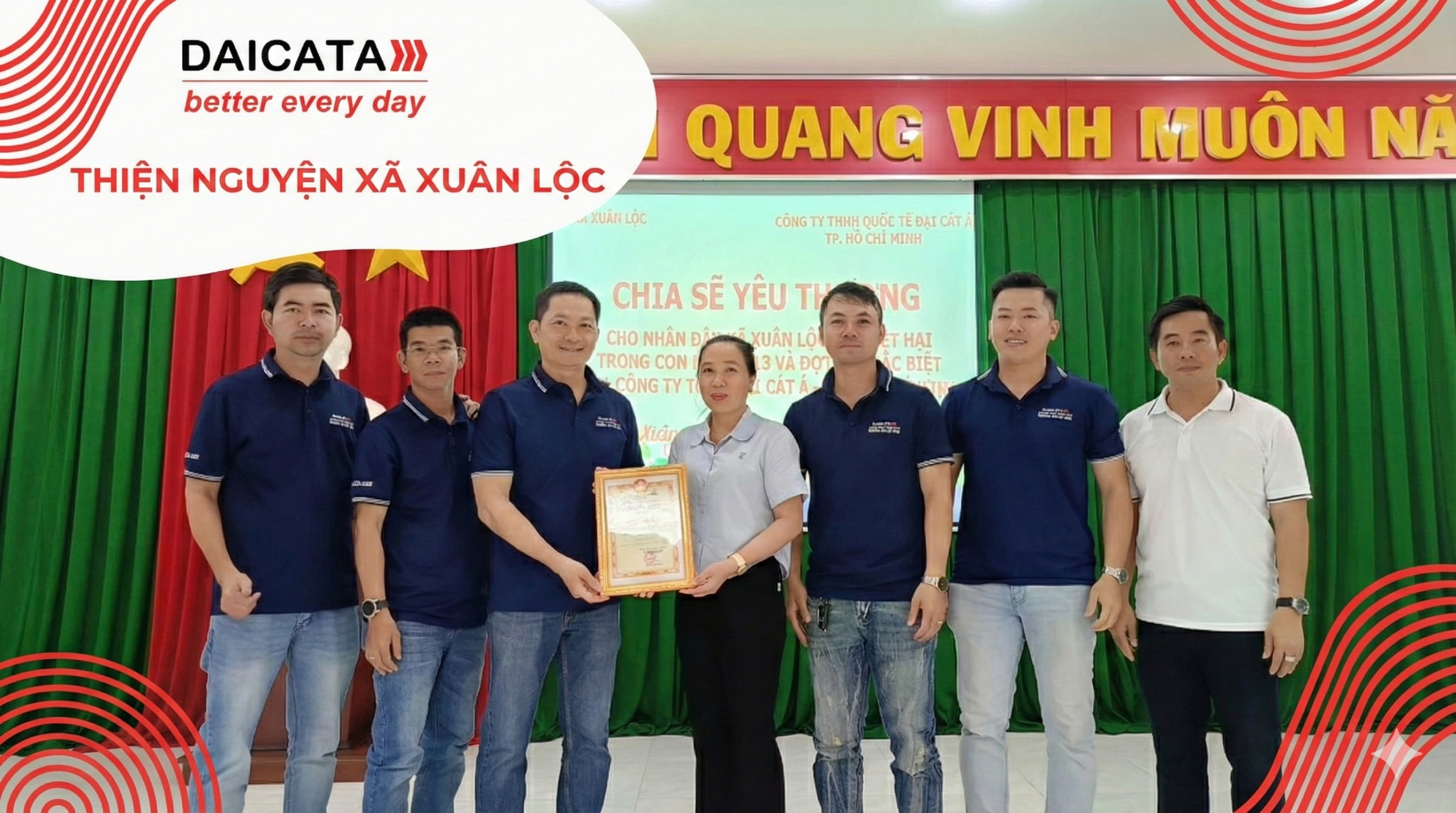 Đại Cát Á hỗ trợ bà con xã Xuân Lộc (Phú Yên) bị ảnh hưởng bão số 13